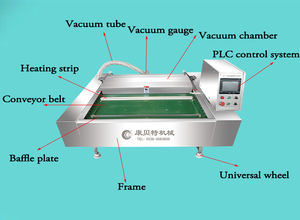 Çin Otomatik Yüksek Verimli Et Gıda Rulo Bant Tipi Endüstriyel Sürekli Konveyör Vakumlu Paketleme Makinesi - Product Image 3