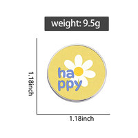 Spedizione Diretta di Badge Rotondi Personalizzati Stampati, Spille Personalizzate con Cartoni Animati, Citazioni Ispiratrici, Figure di Animali e Piante