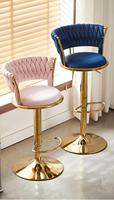 Chaise de salle à manger moderne en cuir capitonné, couleurs personnalisées en gros, tabouret de bar de hauteur comptoir, bar de luxe pour la maison, restaurant