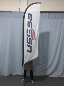 Cá nhân in triển lãm thương mại triển lãm Polyester Cờ biểu ngữ kinh doanh quảng cáo bãi biển lông cờ - Product Image 3