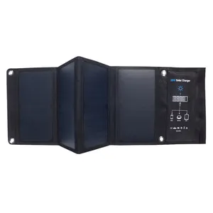 أفضل سعر محمول Sunpower 28w قابل للطي للتخييم 28w شاحن Usb مزدوج 5v للشحن الهواتف الذكية