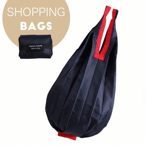 Sac de rangement pliable en tissu polyester 600D imprimé sur mesure, plissé, avec poignée en corde, modèle 2026, respectueux de l'environnement - Product Image 1
