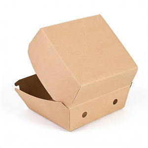 Scatole Personalizzate in Carta Kraft per Asporto di Sandwich, Ali di Pollo, Hamburger e Patatine Fritte - Product Image 5