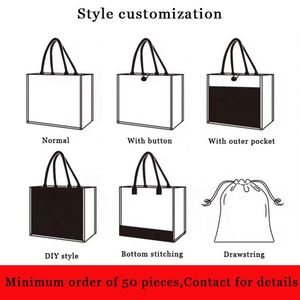 Sac fourre-tout en jute imperméable avec impression personnalisée, support robuste, laminage interne, vente en gros d'usine - Product Image 4