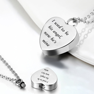 Colliers d'urne pour les cendres, j'avais l'habitude d'être son angle, maintenant <span class=keywords><strong>il</strong></span> est à moi pendentif ailes commémoratives de crémation 12 pièces collier de pierre de naissance - Product Image 3