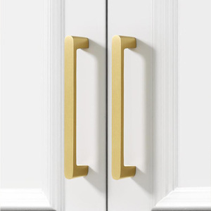 Gold Full Copper Cabinet <strong>Door</strong> Wardrobe Drawer Handle Luxury Copper Art Design with Solid Brass Handle for Bathrooms - Product Image 4