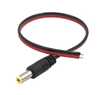 Câble de prise d'alimentation de connecteur d'alimentation Cctv 12v Dc5521power avec prise d'injecteur mâle/femelle 5.1x2.1mm avec queue de cochon pour équipement de surveillance