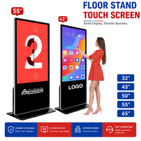 Señalización Digital con Pantalla Táctil de 43, 49, 50, 55 y 65 Pulgadas, 4K, Android, Delgada, Ultrafina, Vertical, para Publicidad en Comercios Minoristas