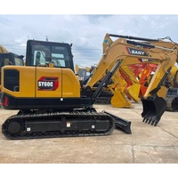 Excavatrices d'occasion SANY 60C 2023, 90% neuves, 60C 6 tonnes, mini-excavatrice sur chenilles d'occasion, excavatrice Sany 60 d'occasion