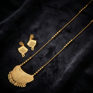 Parure de colliers longs traditionnels plaqués or pour femmes, bijoux de mode religieux orthodoxes pour mariage, longueur réglable, en laiton - Product Image 2