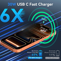 Chargeur mural certifié EU Plug GaN 30W Type C Usb a Dual Ports QC3.0 PD Super Fast Charging pour téléphone portable