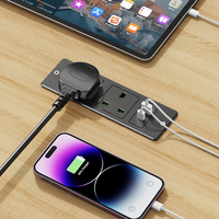 Multiprise UK avec prises multiples, charge rapide USB, boîtier de connexion dissimulé, prise de bureau pour le bureau