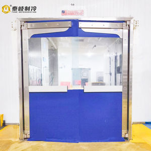 Porta a battente in PVC con finestre trasparenti, rinforzata e resistente agli urti, per aree <span class=keywords><strong>refrigerate</strong></span> e container, con motore integrato - Product Image 1