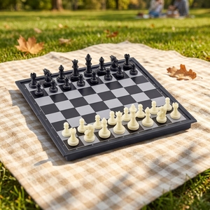 Juego <span class=keywords><strong>de</strong></span> <span class=keywords><strong>Ajedrez</strong></span> Magnético 3 en 1 <span class=keywords><strong>de</strong></span> Lujo, 36x36cm, Plegable, Rey <span class=keywords><strong>de</strong></span> 8cm, 1.2kg, Superficie <span class=keywords><strong>de</strong></span> Plástico ABS, Caja <span class=keywords><strong>de</strong></span> <span class=keywords><strong>Ajedrez</strong></span> para Viajes, Fiestas Familiares - Product Image 3