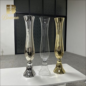 Hot Sale High Quality Wedding Centerpiece Tall Trumpet Transparent Glass <strong>Vases</strong> for <strong>Flower</strong> Arrangements - Product Image 5
