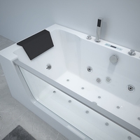 Baignoire spa d'angle blanche pour deux personnes avec bain à remous à jet autoportant pour adultes à usage d'appartement