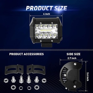 Soporte de montaje para luz de trabajo LED para parachoques delantero de vehículo utilitario Polaris, kit combinado de material de acero - Product Image 3