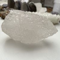 Cristaux de quartz nirvana naturels et purs, non polis, en forme de graines, points de cristal bruts, spécimen de quartz bouddha à bulles