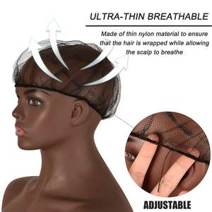Gran oferta, redes para el cabello baratas de 22 pulgadas, malla elástica Invisible elástica para servicio de comida, moño de ballet, dormir, mujeres y peluca - Product Image 3