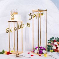 Support à fleurs en or pour décorations de table de mariage, support à fleurs en métal haut pour centre de table de mariage, événements, présentoir de fête