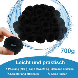 Muestra Gratuita <span class=keywords><strong>de</strong></span> Bolas Filtrantes para Piscina <span class=keywords><strong>de</strong></span> 50 mm, Blancas, 100% Poliéster, Bolas Filtrantes Negras Eficientes para Acuarios y Estanques - Product Image 2