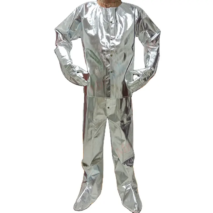 Personalizado anti-alta temperatura de papel de aluminio a prueba de retardent fuego y calor ropa de aislamiento trajes de ropa