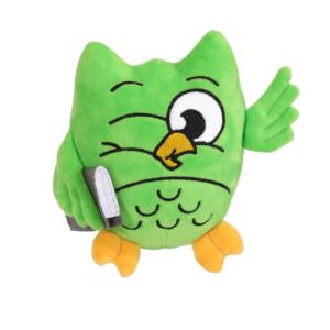Peluche <span class=keywords><strong>Gufo</strong></span> <span class=keywords><strong>Verde</strong></span> Personalizzato, Design Cartoonesco, Giocattolo Morbido a Forma di <span class=keywords><strong>Gufo</strong></span>, Mascotte Aziendale - Product Image 1