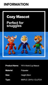 Juguete para Mascotas con Licencia Oficial <span class=keywords><strong>FIFA</strong></span>, Mascota de la Copa Mundial 2026, Peluche Suave con Sonido para Perros, Maple Cluth Zayu Cozy, Juguete de la Mascota <span class=keywords><strong>FIFA</strong></span> IP - 28cm - Product Image 6