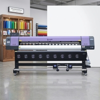 Équipement de production pour bannières publicitaires et bannières flexibles Yinghe 2002A Imprimante à rouleaux piézoélectriques CMYK à double tête d'impression 2000 mm
