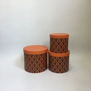 Set of 3 <b>round</b> buckets, flower gift <b>box</b> bouquet, cylindrical flower bucket, matching gift <b>box</b> can be customized as needed - Product Image 1