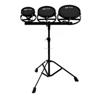 Batterie de tambours Beatello Roto Tom 6'' 8'' 10'' 3 pièces, têtes de basse noires et support Roto, instrument de percussion en métal
