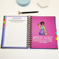 2026 mignon planificateur en spirale Agenda personnalisé impression couleur A5 taille 6*9 pouces 12 onglets avec couverture en papier