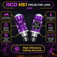 Projecteur LED Moto Avant 2.0 Pouces Super Lumineux 12000lm Yeux de Démon RGB 2 Lentilles Prix Usine Vente en Gros Style Café Racer Rétro
