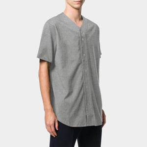 Venta al por mayor 100% camisetas de béisbol de algodón con logotipo personalizado transpirable camisa de béisbol en blanco - Product Image 1