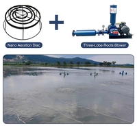 Souffleur à lobes triples industriel haute performance pour l'aération des étangs piscicoles et crevettiers, l'aquaculture et le traitement des eaux usées
