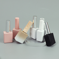 Flacons noirs de 10 ml en verre rose UV personnalisés de haute qualité pour cosmétiques, vernis à ongles, huiles essentielles, avec bouchon rose et pinceau