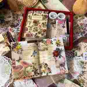 Kit de 265 autocollants floraux vintage DIY, ensemble de décoration rétro très prisé pour journalisation et scrapbooking, idéal pour fournitures d'artisanat et cadeaux - Product Image 2