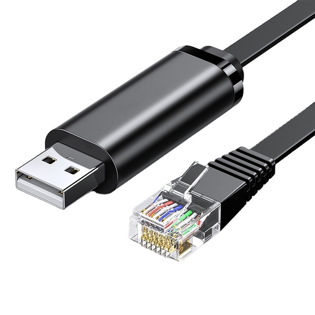 OEM FT232 RS232 Serial Adapter USB Cable 1.5m/3m 8P8C Converter for Router Nylon Jacket 3A Fast Charging Computer Camera