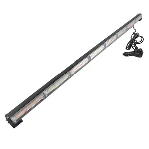 115CM barres lumineuses d'urgence conseiller en trafic Led stroboscope ambre blanc barre lumineuse Kit étanche à la pluie avertissement prudence clignotants à vendre