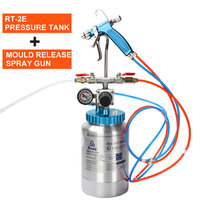 Prona – réservoir de pression de peinture de revêtement de Texture d'alimentation 2L avec Agent de démoulage, pistolet de pulvérisation de fluide, tuyau d'assemblage, pulvérisateur de peinture, Pot de pression