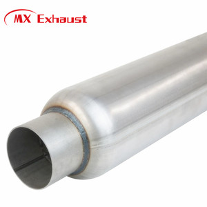 Silenciador de tubo de escape de acero aluminizado Glasspack silenciador resonador para sistema de escape de coche - Product Image 3