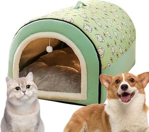 2 in 1 Cat Cave <b>Bed</b> House Pet <b>Bed</b> Cave Dog <b>Bed</b> House Indoors Washable Pet <b>Beds</b> Plush with Ball Pendant Hideaway Cat Cave <b>Bed</b> - Product Image 3