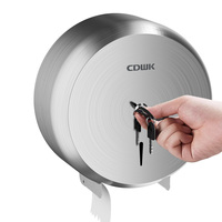 Distributeur de papier toilette géant moderne CDWK en acier inoxydable 304, grand distributeur de papier toilette pour toilettes publiques