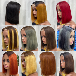 <span class=keywords><strong>Cheveux</strong></span> vierges alignés sur cuticules Perruque Bob droite à double tirage avec fermeture 2*6 Kim Perruques Lace Front de <span class=keywords><strong>cheveux</strong></span> humains 100% <span class=keywords><strong>pour</strong></span> femmes noires - Product Image 1