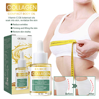 Huile corporelle liftante aux herbes et au collagène, huile de massage amincissante et raffermissante avec huile essentielle pure