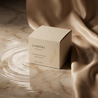 Boîte d'emballage en carton personnalisée pour crème pour le visage, pliable, recyclable, écologique, durable, avec logo personnalisé en gros