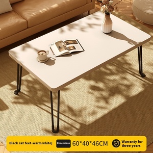 Moderne Eenvoudige Opvouwbare Rechthoekige Salontafel Draagbare Houten Eet-En Studeertafel Voor Klein Appartement Voor Gebruik In De Woonkamer - Product Image 5