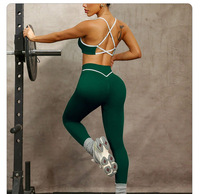Ensembles de Leggings Personnalisés pour Femmes, Col en V, Effet Push-Up, Tenues de Sport et Yoga pour Pilates, Vêtements de Gym pour Femmes – Vente en Gros