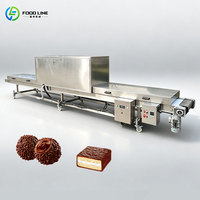 Machine automatique de glaçage au chocolat avec tunnel de refroidissement en acier inoxydable pour biscuits, beignets, snacks - Direct Usine