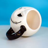 Mug à café créatif en céramique Halloween pour Jack Cat avec poignée en corde - Cadeau idéal pour bar